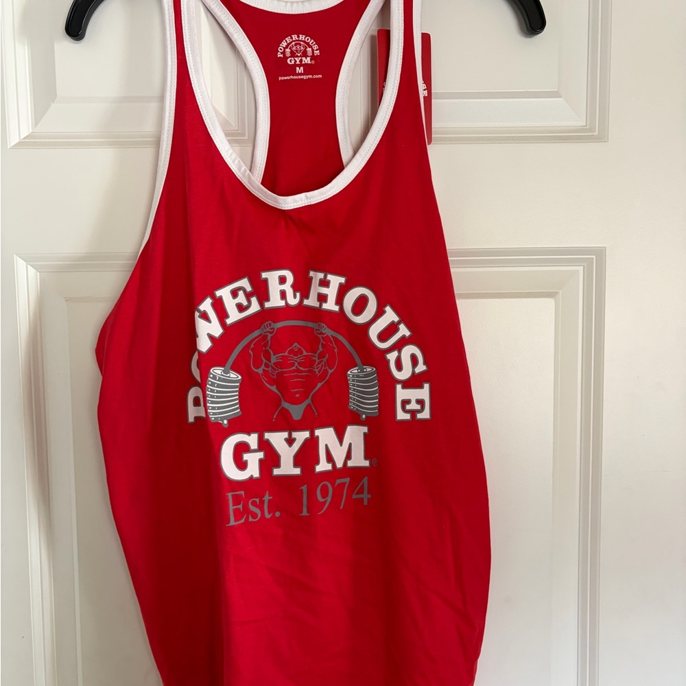 Powerhouse Gym Red Racerback Tank Top